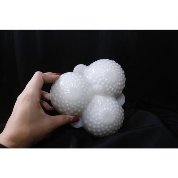 Fenton, Three Section Milk White Glass Bowl, Candy/Nut Dish - Picture 3 of 9